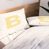 Deny Designs King April Lane Art Block Yellow Monogram B Microfiber Printed Pillow Sham - 2 of 3