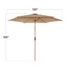 Best Choice Products 10ft Outdoor Woodgrain Pattern Steel Market Patio Umbrella w/ Crank, Tilt - 2 of 4