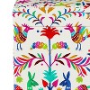 Skyline Furniture Fairland Storage Ottoman Otomi: Cotton Upholstered, Wooden Legs, No Assembly Required - 3 of 4