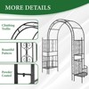 Karl Home 6.7' H Metal Outdoor Arbor With Screen - 3 of 4