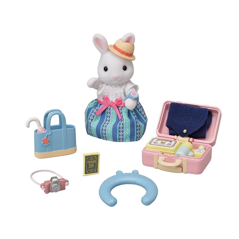 Calico Critters Weekend Travel Set Snow Rabbit Mother, 1 of 5