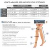 Truform 15-20 mmHg Compression Stockings for Men and Women, Thigh High Length, Dot Top, Open Toe - 2 of 4