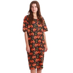Just Love Womens Nightgown - Short Sleeve Henley Oversized Sleepwear Gown - 1 of 3