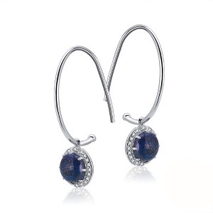 Drop Hook Earrings for Women Sterling Silver Cubic Zirconia Charm Ginger Lyne Collection - 1 of 4