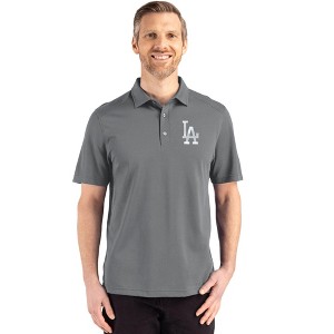 Los Angeles Dodgers Cutter & Buck Advantage Refresh Epic Confidence Recycled Mens Big & Tall Tri-Blend Pique Polo - Elemental Grey - 2X Large Tall - 1 of 1