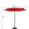 Vynxaria 9ft Patio Umbrella with Carry Bag - UV-Resistant & Waterproof for Outdoor Shade - 2 of 4
