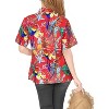 HAPPY BAY Women's Button Down Blouses Casual Tops Beach Party Short Sleeve Tropical Vacation Summer Hawaiian Shirts Colorful for Women - 3 of 4