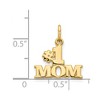 Black Bow Jewelry 14k Yellow Gold #1 Mom Charm or Pendant, 15mm - 4 of 4