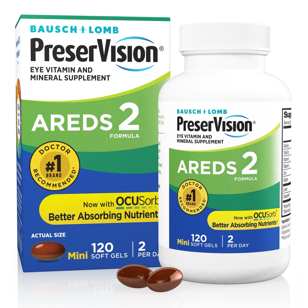 Photos - Vitamins & Minerals Preservision Areds 2 Eye Vitamin and Mineral Softgels - 120ct