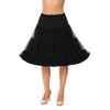 Malco Modes Jennifer Vintage Knee-Length Crinoline Petticoat Skirt – Fluffy 50s Rockabilly Tutu Underskirt for Women – Black - 2 of 4