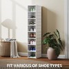FURNIinspire Shoe Racks Living Room Shoe Boxes Units Shoe Organizer Storage Stackable Shelves for Entryway, Hallway, White, 13.8"*10.2"*55.1" - 4 of 4