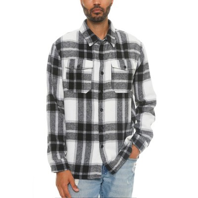Slickblue Men's Checkered Flannel Shacket - Soft Brushed Overshirt with Pockets, Multi Colors Options, S to 3XL