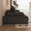 Grungis Convertible Sleeper Sofa Bed with Cylindrical Pillow,Corduroy Folding Mattress Couch with Fixed-Shape Frame,Floor Sofa for Living Room - 3 of 4