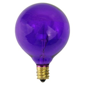 Northlight Pack of 25 Purple Transparent G50 Christmas Replacement Bulbs - 1 of 2