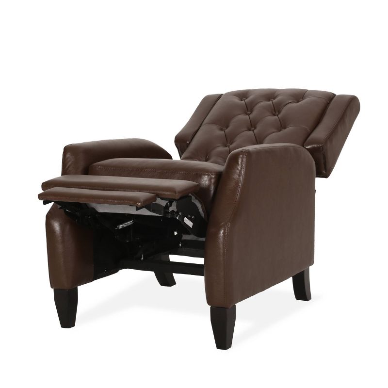 Sadlier Contemporary Faux Leather Tufted Pushback Recliner - Christopher Knight Home, 3 of 13