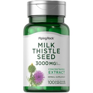 Piping Rock Milk Thistle Capsules 3000 mg | 100 Count - 1 of 2