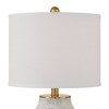 360 Lighting Holly 24 3/4" High Modern Table Lamps Set of 2 Gold and Gray Finish Ceramic White Shade Living Room Bedroom Bedside Nightstand House - 3 of 4