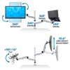 Mount-It! Height Adjustable Full-Motion Swiveling Arm Mount for 15" Laptops and 27" Monitors, Gray & Black - 4 of 4