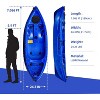 Kids Youth Kayaks, 7FT Sit on Top Fishing Kayak for Child with Paddle, Capacity of 88LBS, Hard Shell Recreational Ocean Kayak - 4 of 4