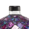 12" x 10" Indoor/Outdoor Embossed Pattern Glass Gazing Globe Purple - Alpine Corporation: Durable Polystone, LED Lights - 3 of 4