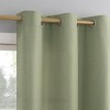 No. 918 1pc 40"x63" Landon Textured Semi-Sheer Grommet Curtain Panel Sage Green - 2 of 4