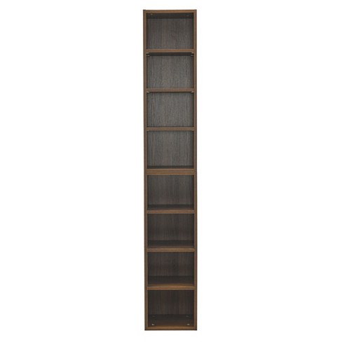 Vynxaria Walnut 8-Layer Media Tower & Display Cabinet with Adjustable Shelves, Versatile for All. - image 1 of 4