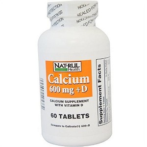 Nat-Rul Health Calcium 600 mg + D Tablets, 60 Ct - 1 of 2