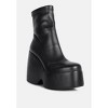 PURNELL Burgundy High Platform Ankle Boots Women - 3 of 4