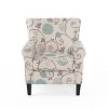 Dexmalle Flower Club Chair,White+Blue - 2 of 4