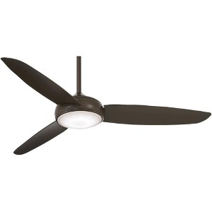 54" Minka Aire Modern Indoor Outdoor Ceiling Fan with LED Light Remote Control Oil Rubbed Bronze Opal Glass Wet Rated for Patio - 1 of 4