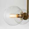 LLHZSY 3-Light 22"Modern Sputnik Globe Glass Semi Flush Mount Ceiling Light Fixture - Gold/Clear Glass - 4 of 4