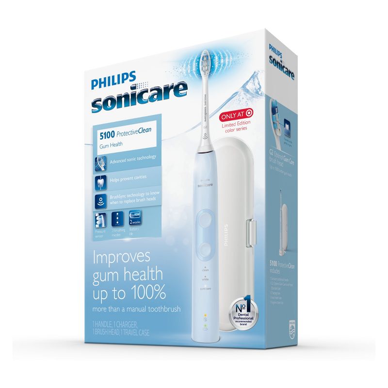 Philips Sonicare ProtectiveClean 5100 Gum Health Rechargeable Electric Toothbrush, 1 of 10