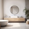 Black Round Wall Mirror, Bathroom Mirrors for Over Sink, Circle Mirror for Bathroom, Entryway, Bedroom, Vanity (24 Inch) - 2 of 4