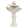Sunnydaze 27"H Electric Ceramic 2-Tier Resting Birds Outdoor Water Fountain - 2 of 4