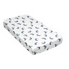 Sweet Jojo Designs Boy, Girl, Unisex/Gender Neutral Satin Fitted Crib Sheet Moon Bear Blue Gold and White - 3 of 4