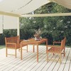 vidaXL Garden Dining Set Teak Fine Sanded Hardwood, Medium Durable - 2 of 4
