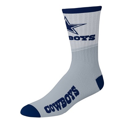 NFL Dallas Cowboys Divide Secondary Crew Socks - L