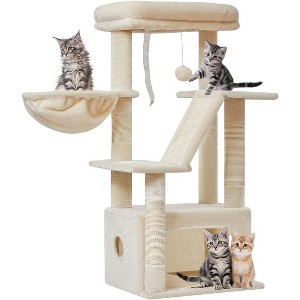 38.2-Inch Cat Tower for Indoor Cats,Suitable for Kittens with Luxurious cat condo with Adjustable Baskets - 1 of 4