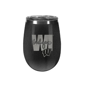 NCAA Wisconsin Badgers 10oz Onyx Wine Tumbler - 1 of 3