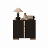Bella Depot 23.3'' Nightstand with Metal Foot, Mirrored Bedside Table with 2 Drawers for Bedroom, Living Room - 4 of 4