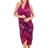 LA LEELA Women's Summer Beach Wraps Bikini Wrap Cover up Sarong Skirt Swimsuit Swimwear Cover Ups for Womens One Size Purple, Tie Dye Design - 2 of 4