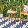 VYNXARIA Side table,Featuring a trendy round top supported by three cheekily jutting legs,Light Gray - 2 of 4