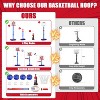 Skirfy 3 in 1 Basketball Hoop, Adjustable Height Mini Poolside Toddler Basketball Hoop with T Ball Set, Indoor Outdoor Toys for Boys Girls - 2 of 4