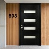 Wooakway 36"W × 80"H 4-Lite Exterior Frosted Glass Prehung Front Entry Door Primed Interior Fiberglass Entrance Door - 2 of 4