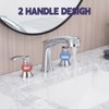 ChicFurnit Bathroom Sink Faucet Widespread Pull Out Sprayer Two Handle Faucet for Bathroom, Silver, 16"*12"*7" - 4 of 4
