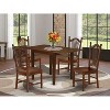 HomeStock 5-Pc Mahogany Finish Solid Wood Top - Dining Room Set - Seats 4 - 2 of 4
