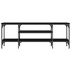 CLIHOME Iron Large TV Stands and Consoles, Metal TV Storage Cabinet 2 Open Compartments - 3 of 4