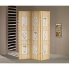 3 Panel Room Divider Natural - Ore International - image 2 of 3
