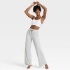 Women's Fleece Wide Leg Sweatpants - Auden™ - 3 of 4