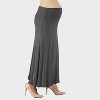 24seven Comfort Aapparel Maternity Solid Color Elastic Waist Maxi Skirt - 2 of 4
